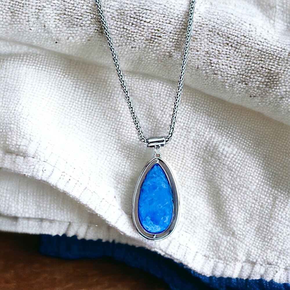 ALFANI Long Stone Pendant Necklace - Picture 4 of 4